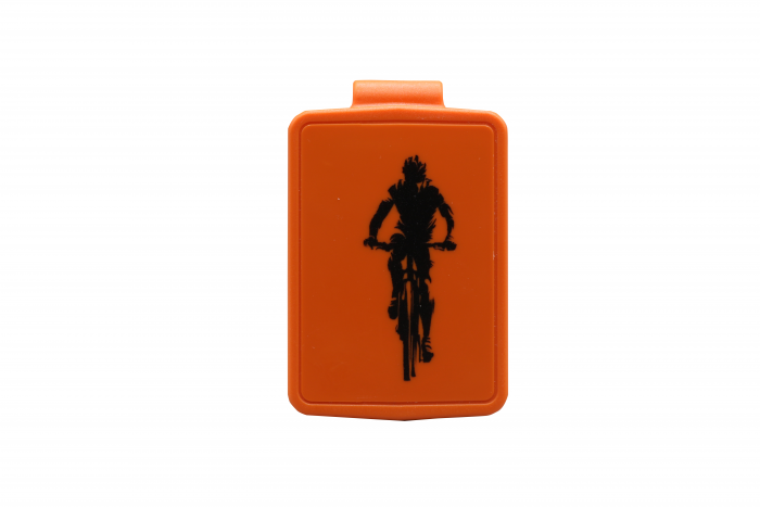 ORANGE MOUNTAIN BIKE PIN FOR ELECTROMAGNETIC WAVE PROTECTION